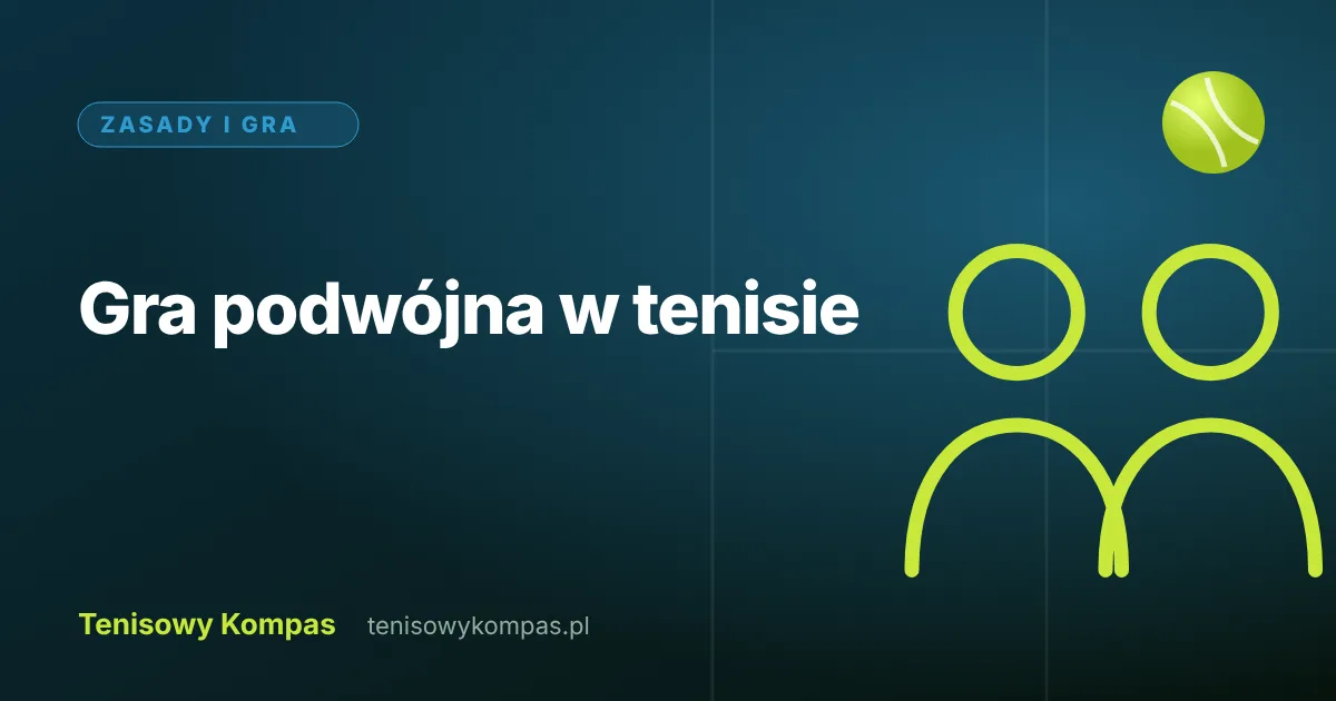 Kort tenisowy z ustawieniem graczy w grze podwójnej